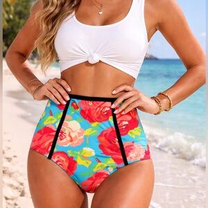 Betsey Johnson NWT high waisted swimsuit bottoms - small